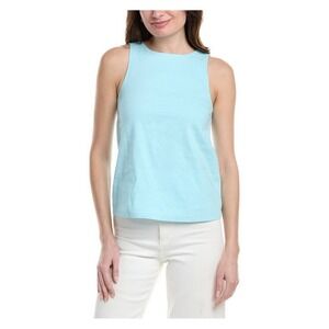 Theory Racerneck Light Blue Sleeveless Linen Blend Shell‎ Top S NWOT